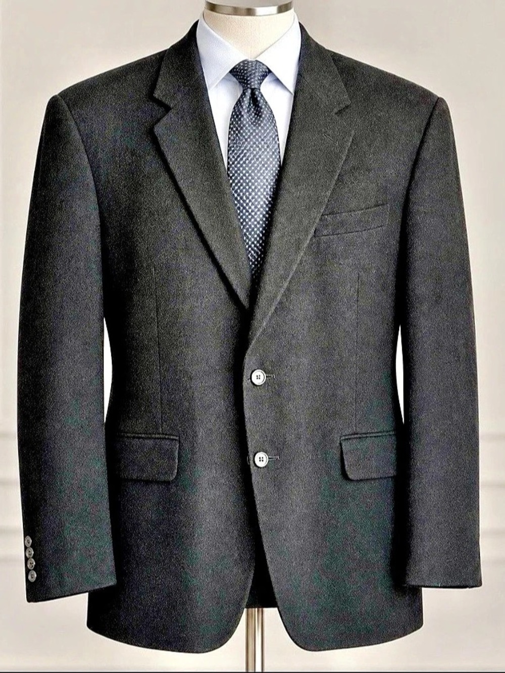 Gieves & Hawkes 46R Blazer Vintage Black 100% Camel Hair Sport Coat Savile Row